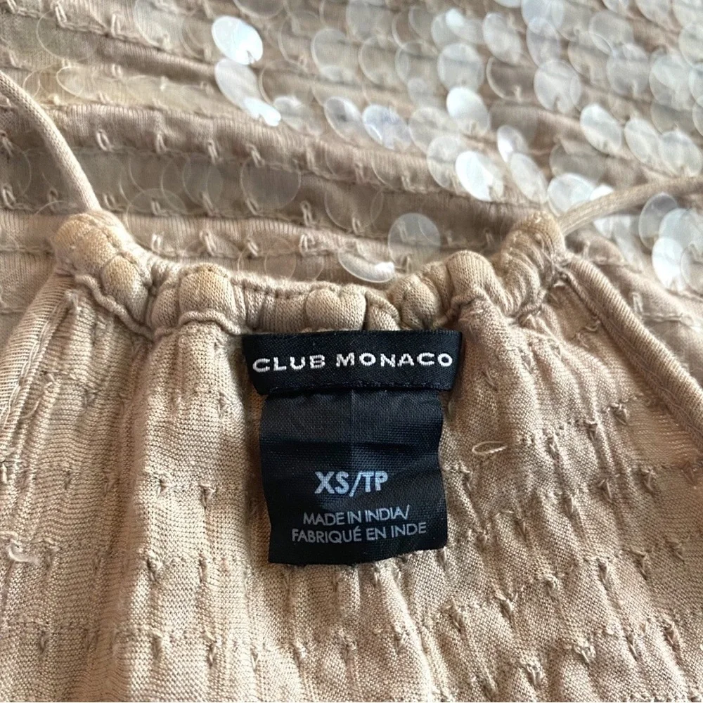 Club Monaco Nude Body-con Sequined Tank.  Great preworn condition.  Size XS - Picture 11 of 11